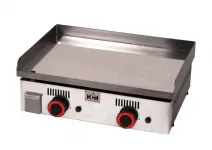 Plancha professionnelle gaz lisse 2 zones MCM